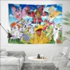 Digimon Anime Tapestry Tapestry Art Printing Indian Buddha Wall Decoration Witchcraft Bohemian Hippie INS Home Decor 2 - Digimon Merch