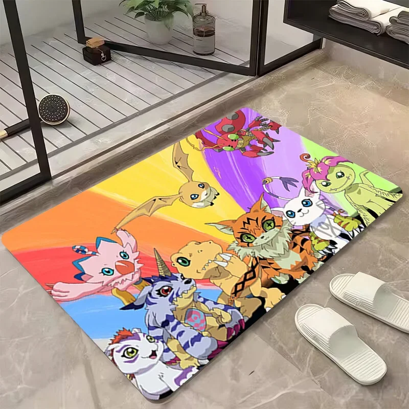 Digimon Non slip Mat Room Mats Balcony Kitchen Carpet Doormat Entrance Door Rug Home Foot Rugs 16 - Digimon Merch
